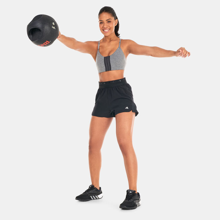 adidas Women's Aeroimpact Training Light Support Sports Bra Grey image number 2