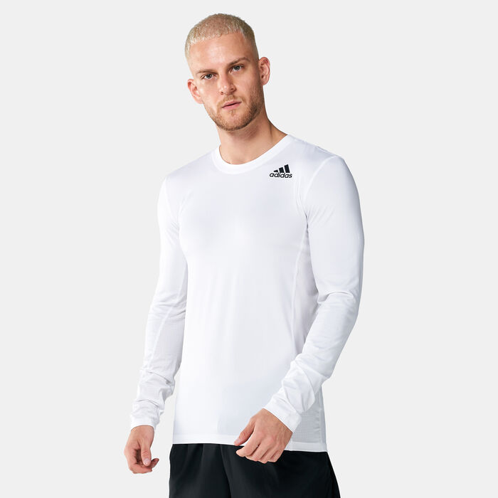 Buy adidas Men's Techfit Compression T-Shirt White in KSA -SSS