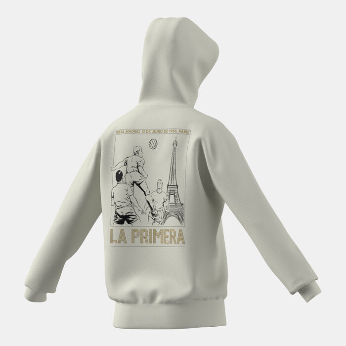 adidas Men's Real Madrid Hoodie White adidas Men's Real Madrid Hoodie White image number 1