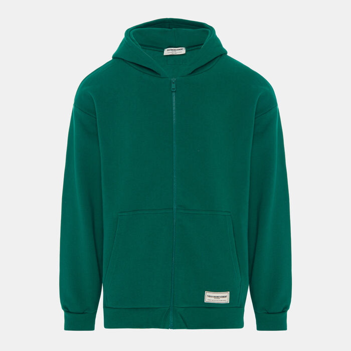 The Giving Movement Men's Zip Hoodie Green The Giving Movement Men's Zip Hoodie Green image number 0