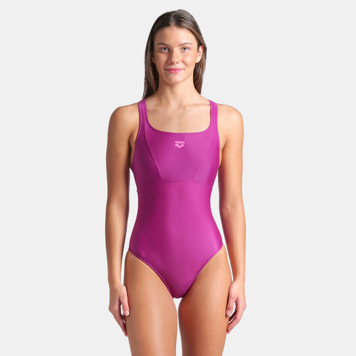 Arena Women's Solid Control One-Piece Swimsuit Purple image number 0