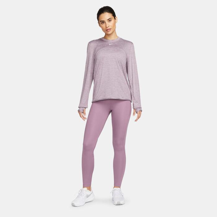 Nike Women's Epic Fast Mid-Rise Running Leggings Purple image number 2