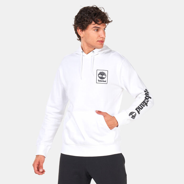 Timberland Men's Stack Logo Hoodie White image number 0