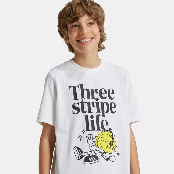 adidas Kids' Positivity Table Graphic T-Shirt (Older Kids) White image number 3