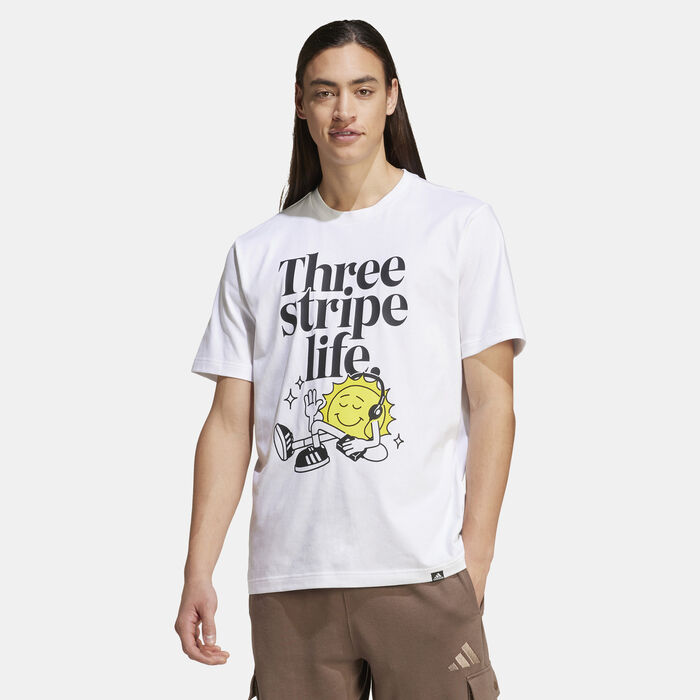 adidas Men's Positivity Graphic T-Shirt White adidas Men's Positivity Graphic T-Shirt White image number 0