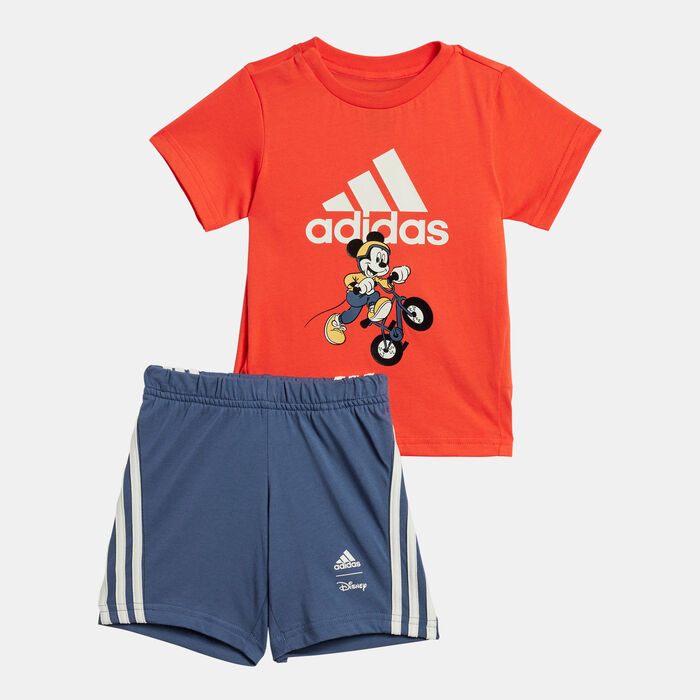 adidas Kids' Disney Mickey Mouse T-Shirt and Shorts Set (Baby and Toddlers) Red adidas Kids' Disney Mickey Mouse T-Shirt and Shorts Set (Baby and Toddlers) Red image number 0