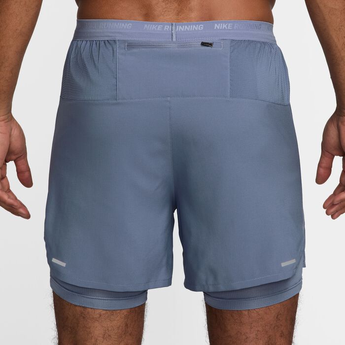 Nike Men's Dri-FIT Stride 5-inch 2-in-1 Running Shorts Blue Nike Men's Dri-FIT Stride 5-inch 2-in-1 Running Shorts Blue image number 1
