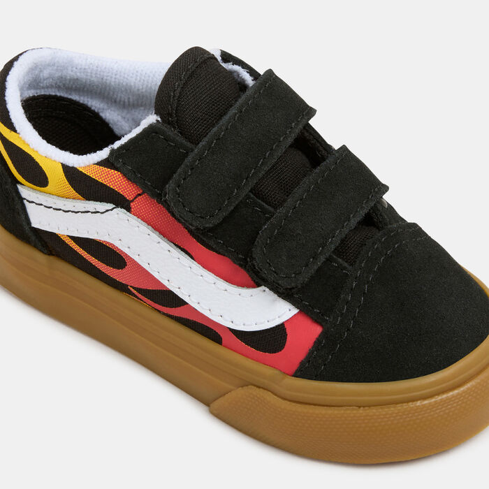 Vans Kids' Old Skool Velcro Shoes (Baby and Toddler) Black Vans Kids' Old Skool Velcro Shoes (Baby and Toddler) Black image number 3