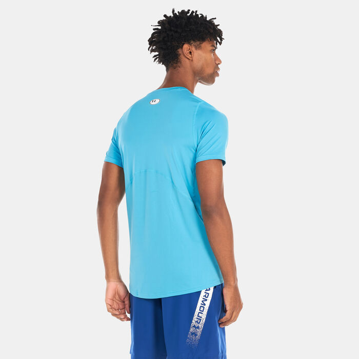 Under Armour Men's HeatGear® Armour Fitted T-Shirt Blue Under Armour Men's HeatGear® Armour Fitted T-Shirt Blue image number 1