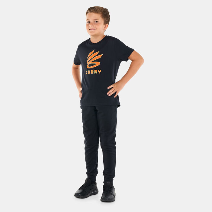 Under Armour Kids' Curry Lightning Logo T-Shirt Black Under Armour Kids' Curry Lightning Logo T-Shirt Black image number 2