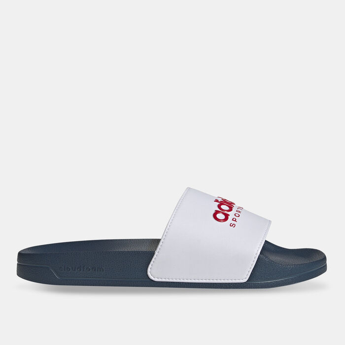 adidas Men's Adilette Shower Slides White adidas Men's Adilette Shower Slides White image number 1