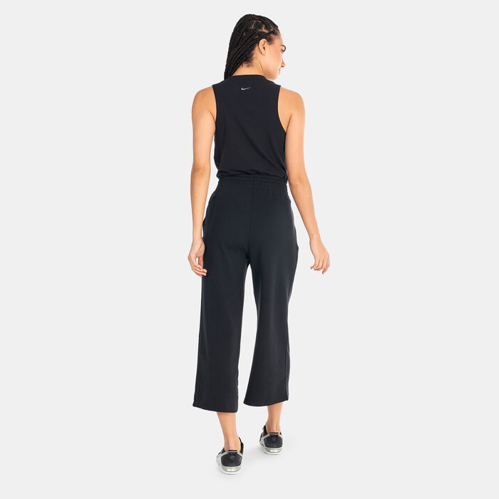 Nike Women's Yoga Dri-FIT French Terry Jumpsuit Black image number 1