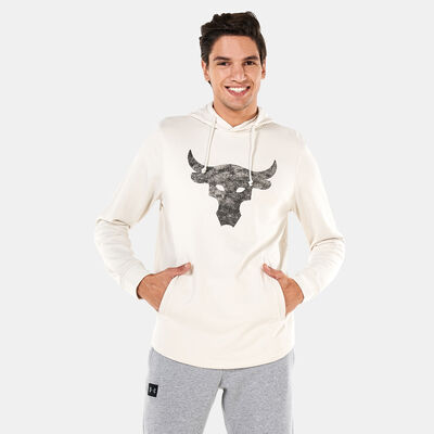 Under Armour Men's Project Rock Terry Hoodie White