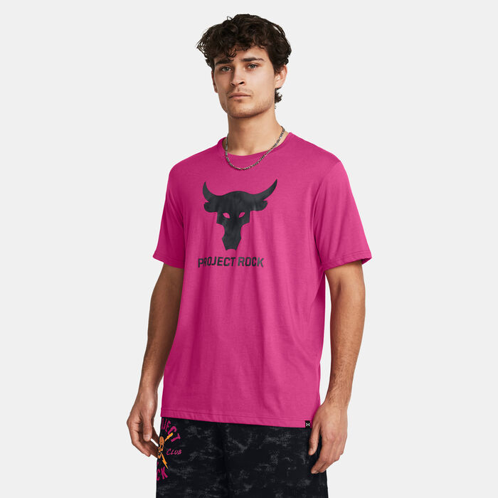 Under Armour Men's Project Rock Payoff Graphic T-Shirt Pink Under Armour Men's Project Rock Payoff Graphic T-Shirt Pink image number 0