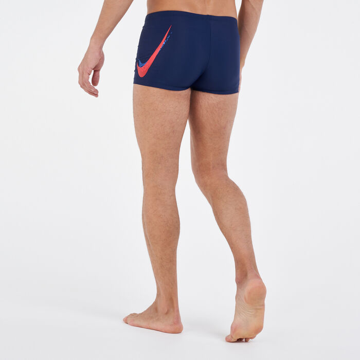 Nike Swim Men's Swim Liquify Swoosh Square Leg Swimming Shorts Blue Nike Swim Men's Swim Liquify Swoosh Square Leg Swimming Shorts Blue image number 1