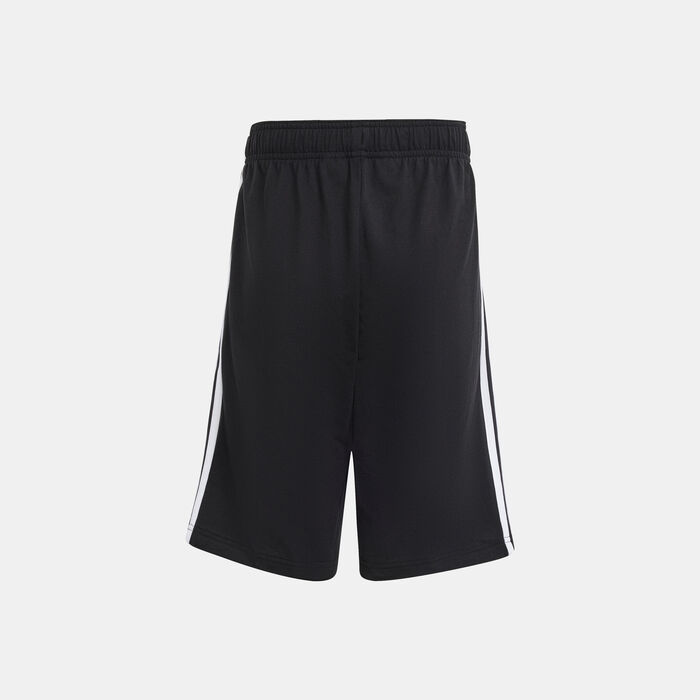 adidas Kids' Essentials 3-Stripes Knit Shorts Black adidas Kids' Essentials 3-Stripes Knit Shorts Black image number 1