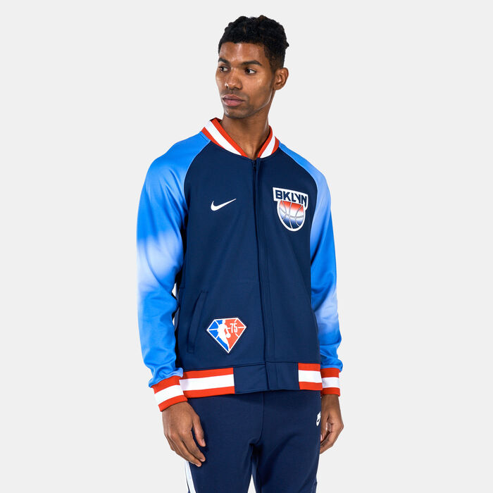 Men's Mitchell & Ness Brooklyn Nets NBA Court Vision Track Jacket Size L