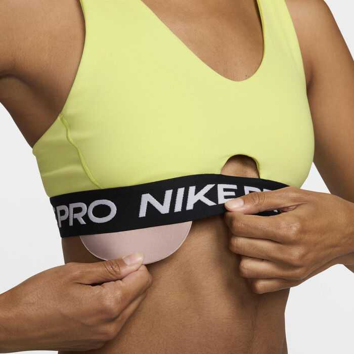 Nike Women's Pro Indy Plunge Medium-Support Padded Sports Bra yellow Nike Women's Pro Indy Plunge Medium-Support Padded Sports Bra yellow image number 5