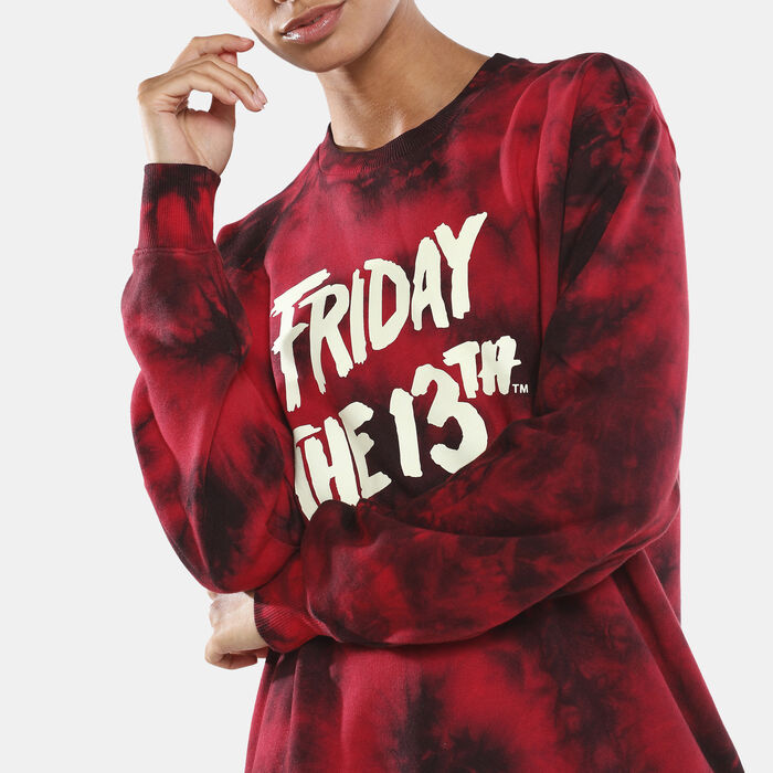 Vans Women's X Friday The 13th Crew Sweatshirt Black Vans Women's X Friday The 13th Crew Sweatshirt Black image number 3