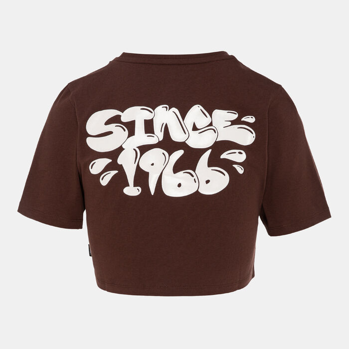 Vans Women's Busted Type Crop Top Black image number 1