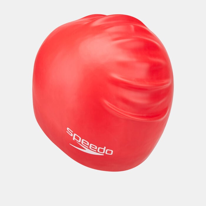 Speedo Kids' Moulded Silicone Swimming Cap Red Speedo Kids' Moulded Silicone Swimming Cap Red image number 1