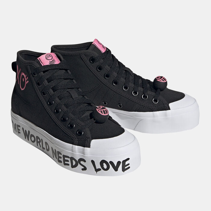 adidas Originals Women's Nizza Platform Mid Shoe Black adidas Originals Women's Nizza Platform Mid Shoe Black image number 1