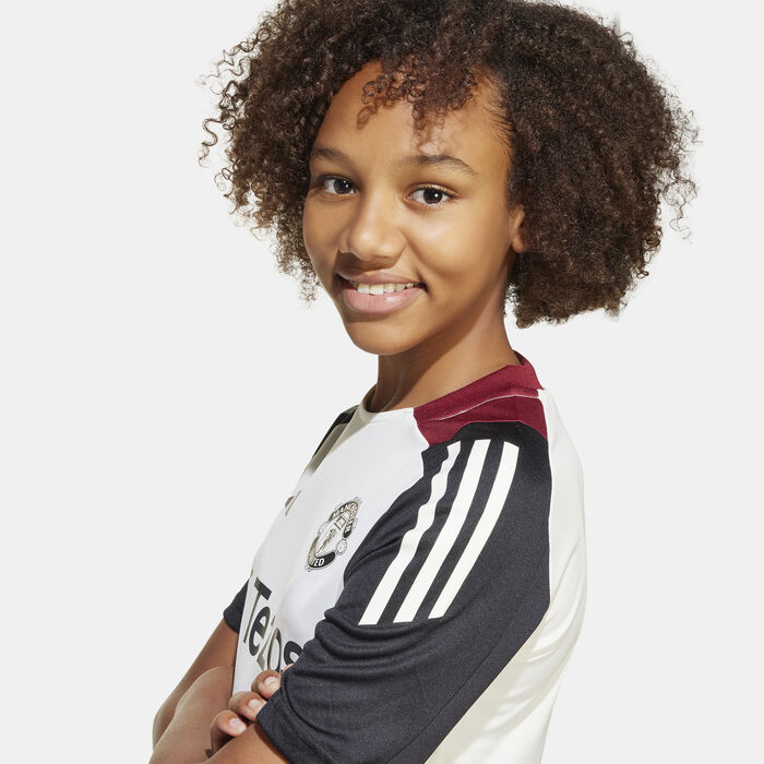 adidas Kids' Manchester United Tiro 24 Football Training Top Black adidas Kids' Manchester United Tiro 24 Football Training Top Black image number 4