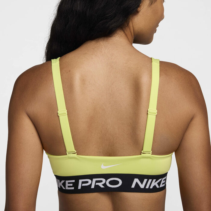 Nike Women's Pro Indy Plunge Medium-Support Padded Sports Bra yellow Nike Women's Pro Indy Plunge Medium-Support Padded Sports Bra yellow image number 6