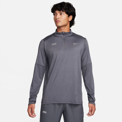 Nike Men's Flash Dri-FIT Running Top Grey Nike Men's Flash Dri-FIT Running Top Grey
