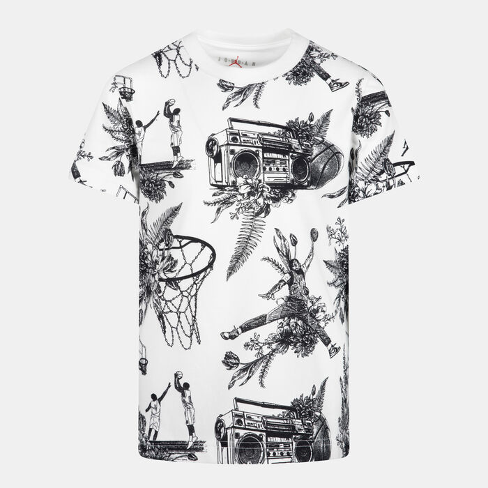 Nike Kids' Dri-FIT Sports Sketch T-Shirt Black Nike Kids' Dri-FIT Sports Sketch T-Shirt Black image number 0