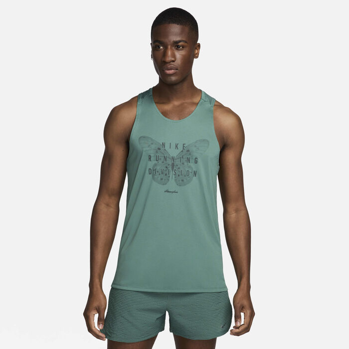 Nike Men's Rise 365 Running Division Dri-FIT Running Tank Top Green image number 0