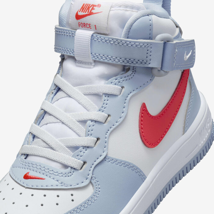 Nike Kids' Force 1 Mid EasyOn Shoes Blue Nike Kids' Force 1 Mid EasyOn Shoes Blue image number 6