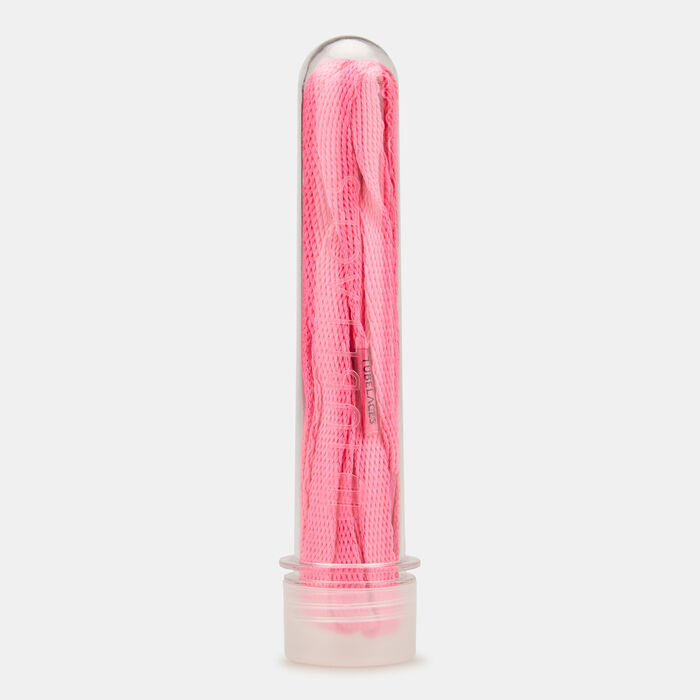 TUBELACES Flat Shoelaces Pink TUBELACES Flat Shoelaces Pink image number 0