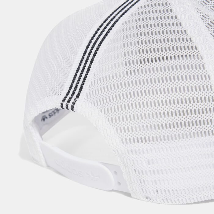 adidas Adicolor Classic Curved Trucker Cap White image number 3