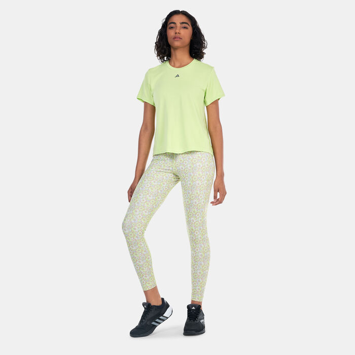 adidas Women's HIIT HEAT.RDY Sweat-Conceal Training T-Shirt Green image number 2