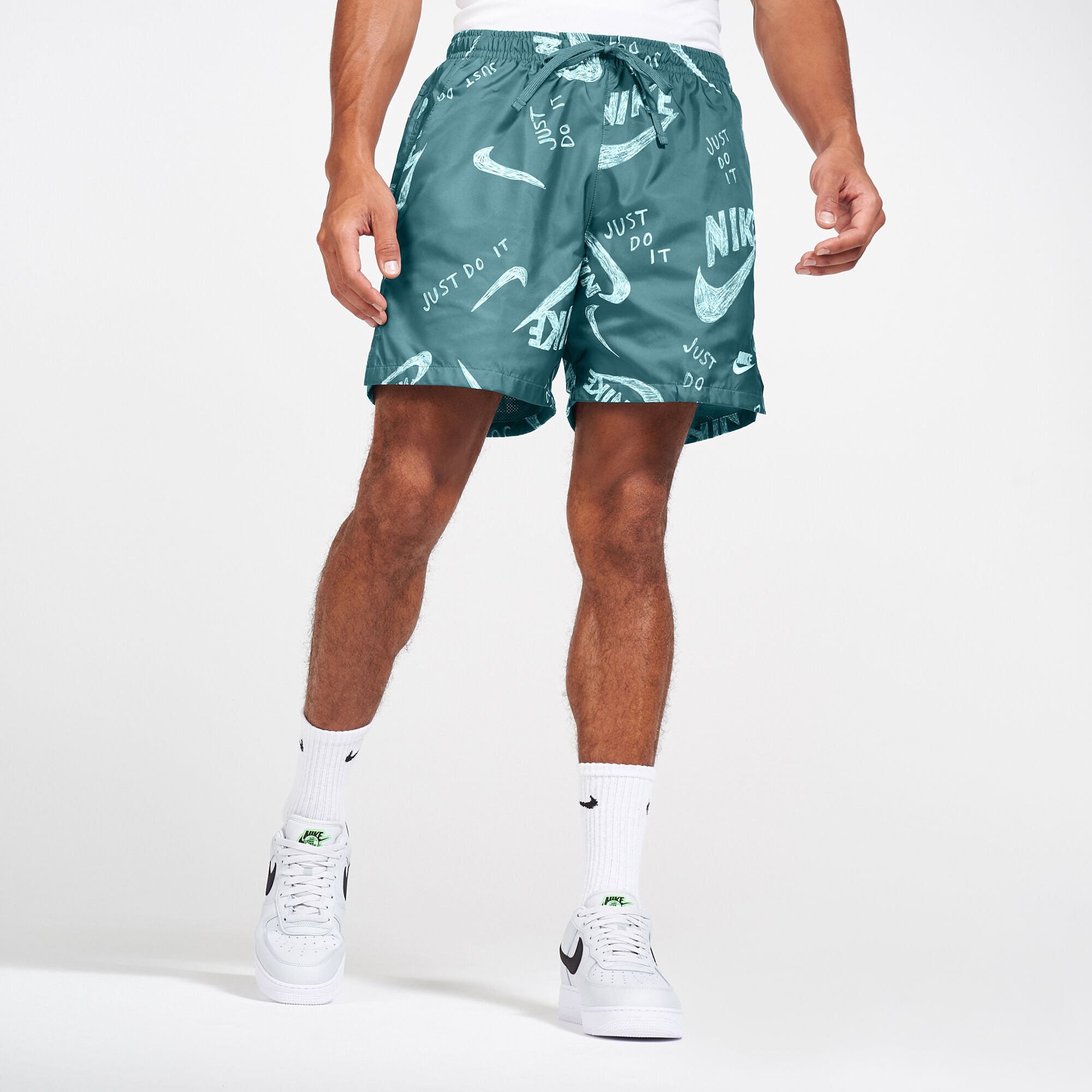 Buy Nike Men s Sportswear Allover Print Shorts Green in KSA SSS