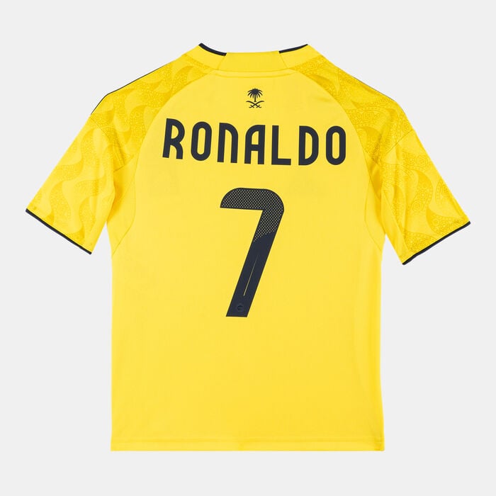 adidas Kids' Al Nassr 25/26 Home Replica Football Jersey yellow adidas Kids' Al Nassr 25/26 Home Replica Football Jersey yellow image number 1