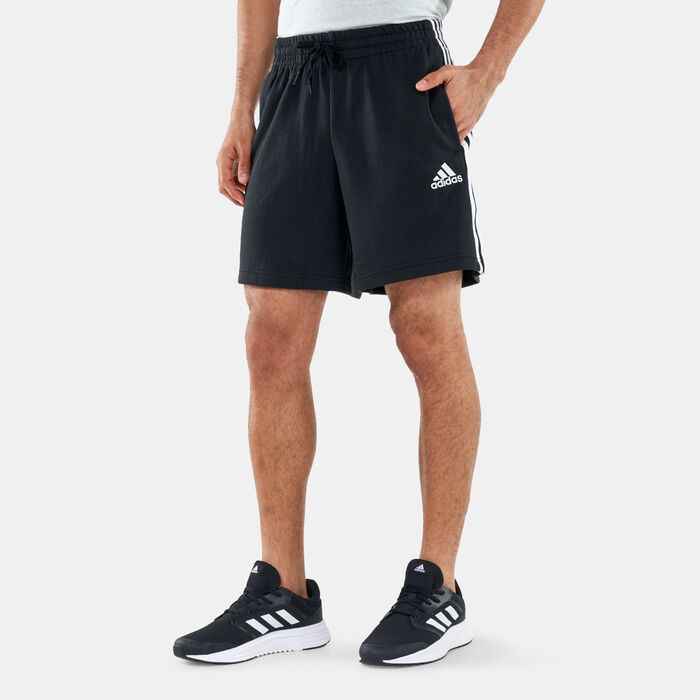adidas Essentials French Terry 3-Stripes Shorts - Black