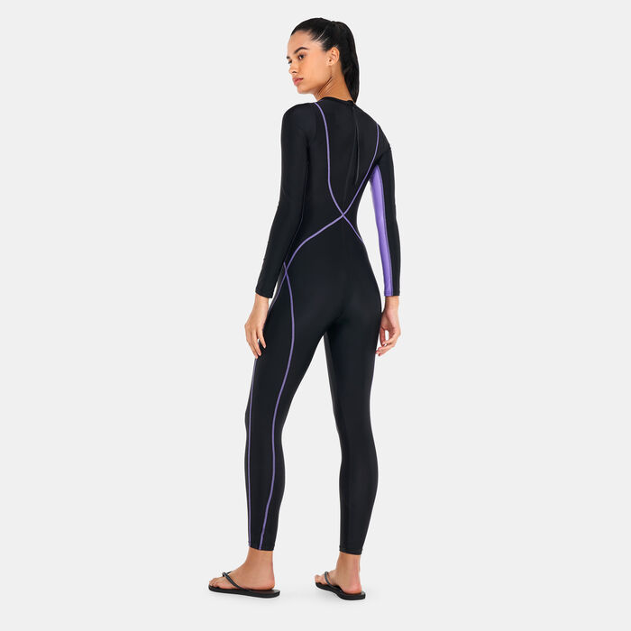 Speedo Women's Long Sleeves Swimming Legsuit Black Speedo Women's Long Sleeves Swimming Legsuit Black image number 1