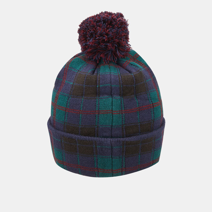 Jordan Kids' Plaid Pom Beanie Blue Jordan Kids' Plaid Pom Beanie Blue image number 1