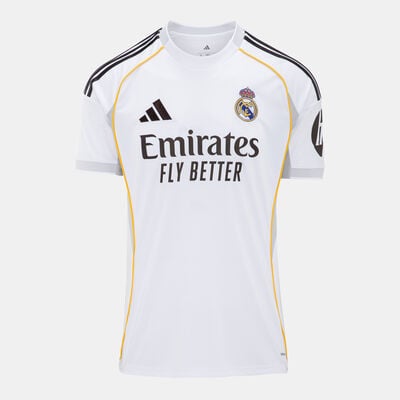 adidas Men's Real Madrid 25/26 Home Replica Football Jersey White adidas Men's Real Madrid 25/26 Home Replica Football Jersey White