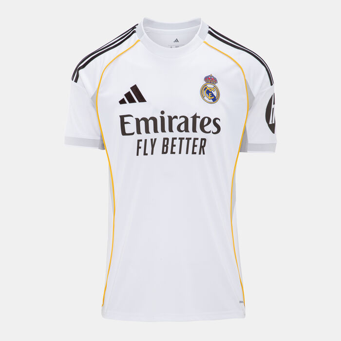 adidas Men's Real Madrid 25/26 Home Replica Football Jersey White adidas Men's Real Madrid 25/26 Home Replica Football Jersey White image number 0