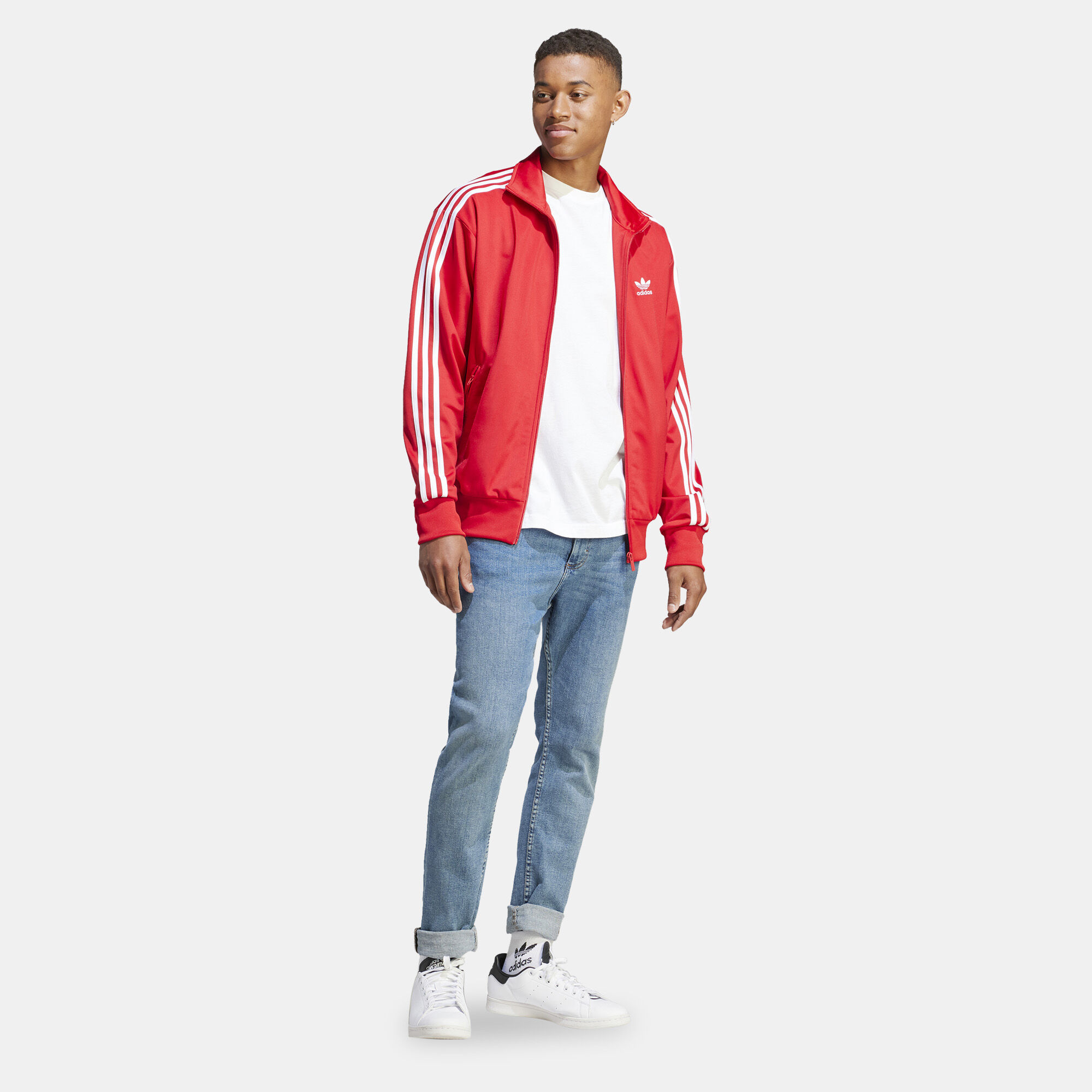 Adidas firebird track jacket red top