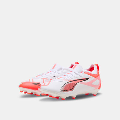 PUMA Kids' ULTRA 5 MATCH Firm Ground/Artificial Ground Football Shoes White PUMA Kids' ULTRA 5 MATCH Firm Ground/Artificial Ground Football Shoes White