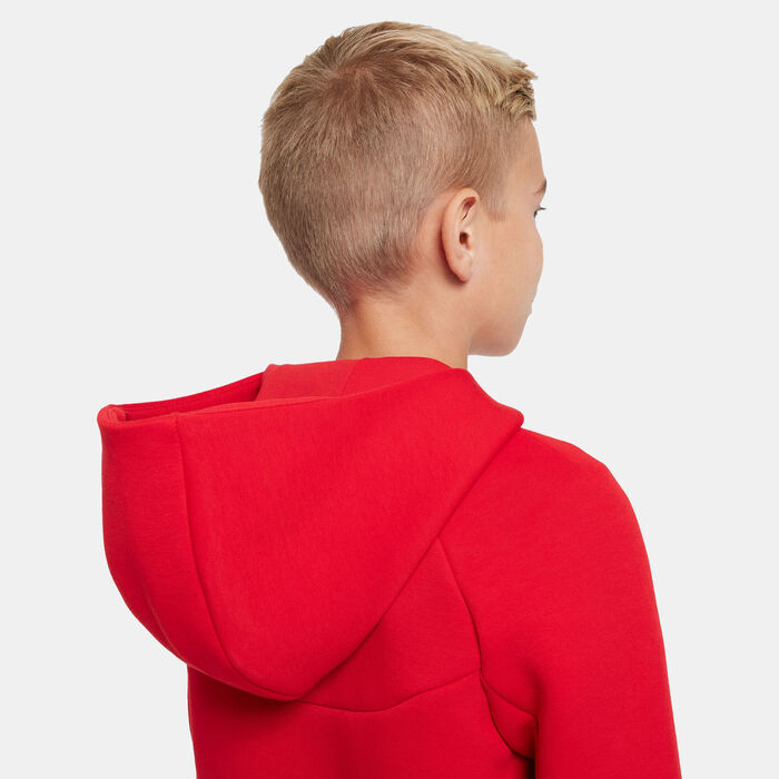 Nike Kids' Sportswear Tech Fleece Full-Zip Hoodie Red Nike Kids' Sportswear Tech Fleece Full-Zip Hoodie Red image number 5