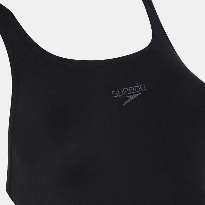 Speedo Women's Essentials Endurance+ Medalist Swimsuit Black Speedo Women's Essentials Endurance+ Medalist Swimsuit Black image number 3