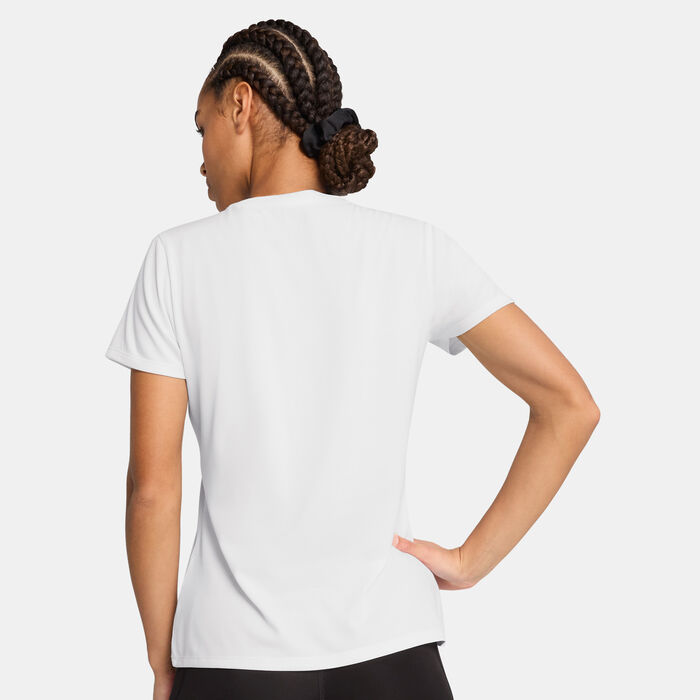 PUMA Women's Train All Day Logo Training T-Shirt White PUMA Women's Train All Day Logo Training T-Shirt White image number 1