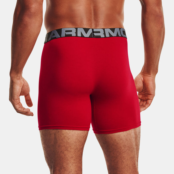 Under Armour Men's Charged Cotton® Boxerjock® Boxers (3 Pack) Red image number 1