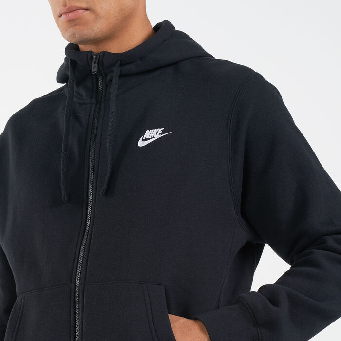 Nike Men's Sportswear Club Fleece Hoodie Black Nike Men's Sportswear Club Fleece Hoodie Black image number 3