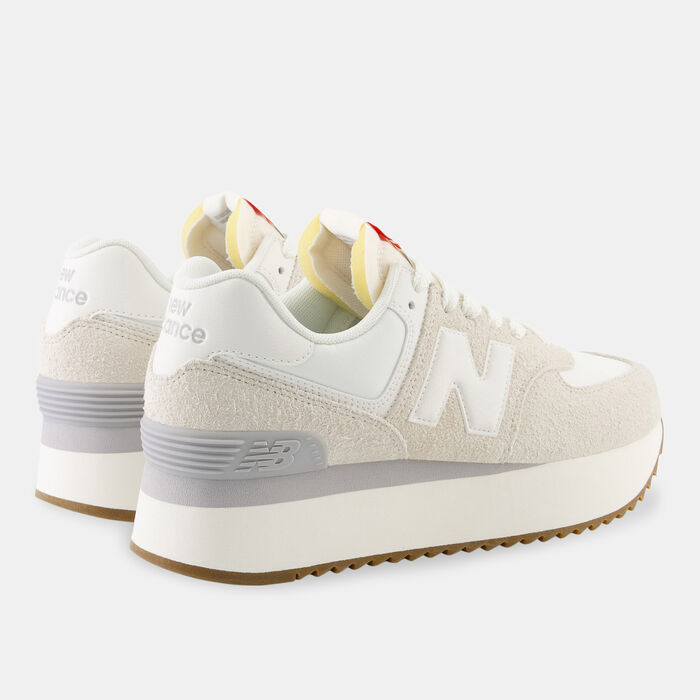 New Balance Women's 574+ Shoes Brown image number 2